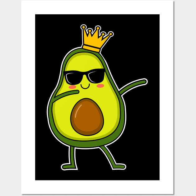 Cute Dabbing Avocado For Boys Kids Dab Dance Gift Wall Art by HCMGift